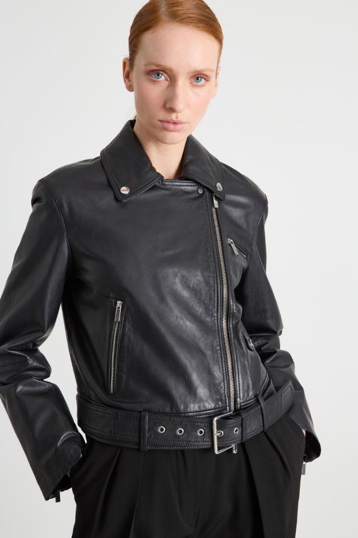 Giacca chiodo in pelle Intrend - 2