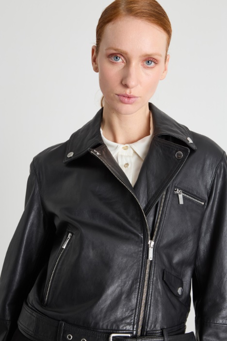 Giacca chiodo in pelle