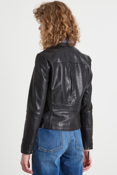 Chaqueta biker entallada