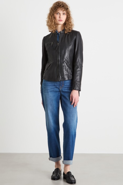 Chaqueta biker entallada