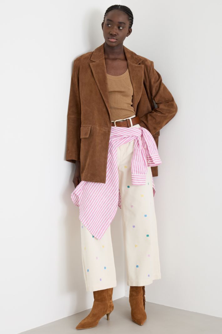 Giacca ampia in pelle Intrend