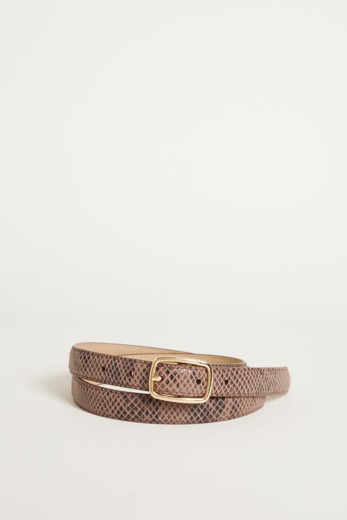 Animal print leather belt Intrend
