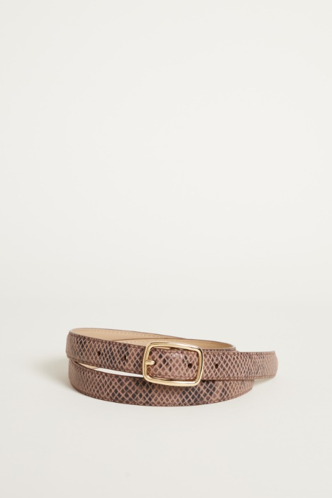 Animal print leather belt Intrend