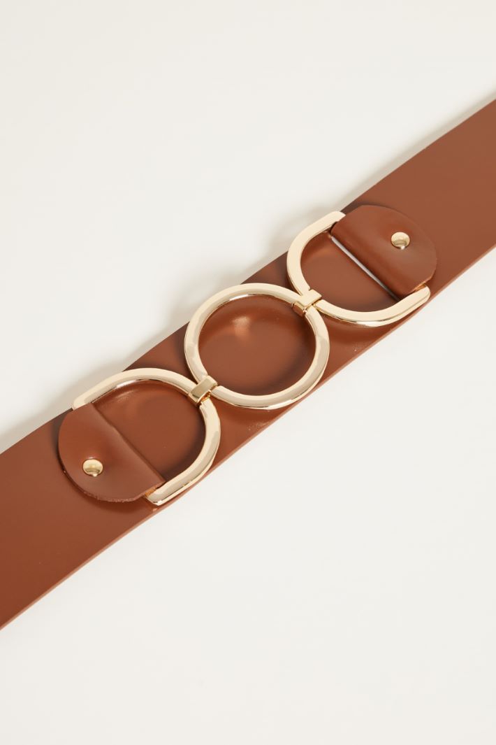 Cintura in pelle con anelli Intrend - 2