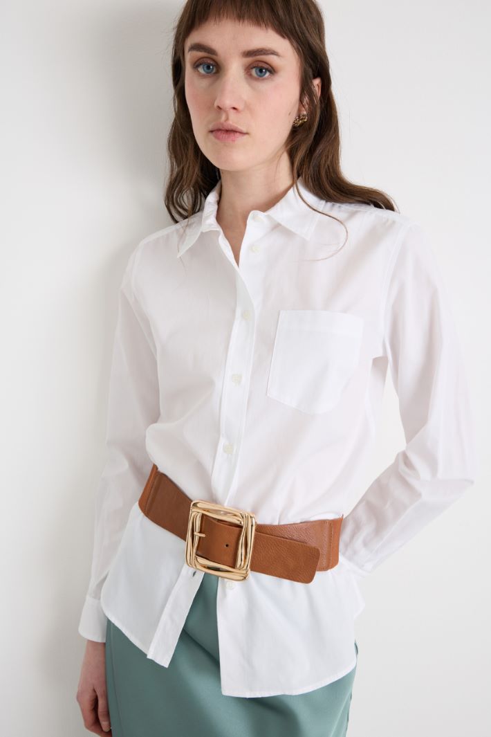 Cintura larga in tessuto spalmato Intrend - 3