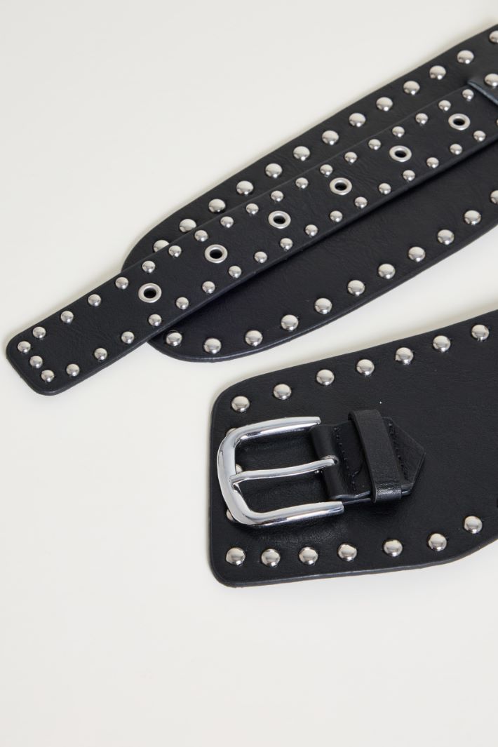 Cintura a vita alta con borchie Intrend - 2