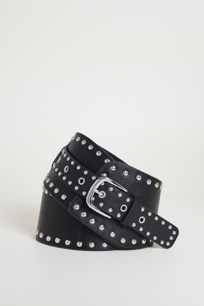 Cintura a vita alta con borchie Intrend