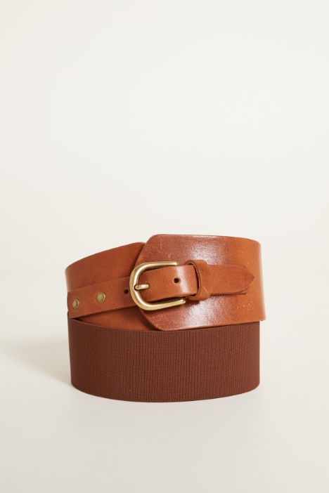 Contoured leather belt Intrend