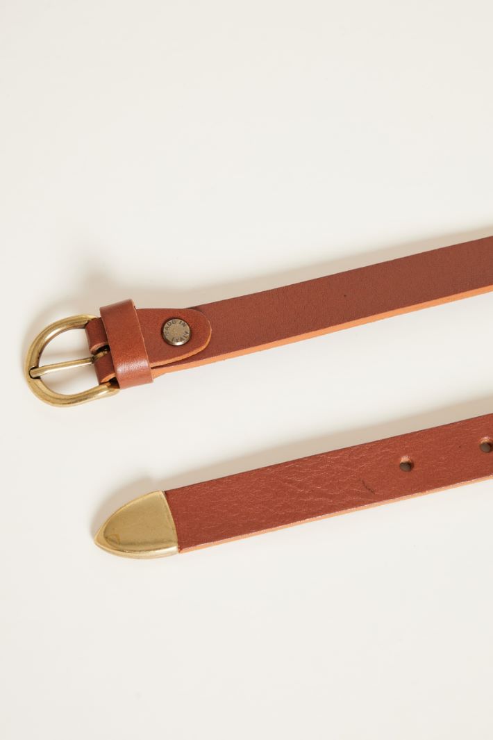 Slim leather belt Intrend - 2