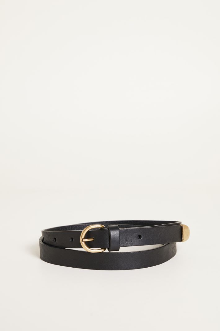 Slim leather belt Intrend