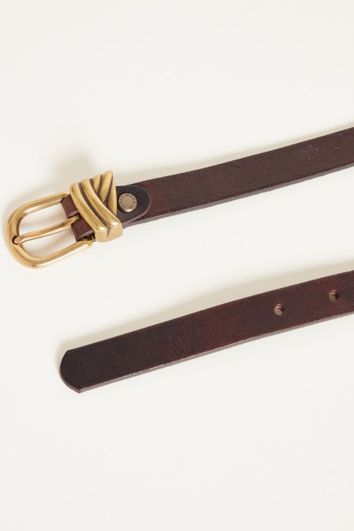 Slim belt with engraved buckle Intrend - 2