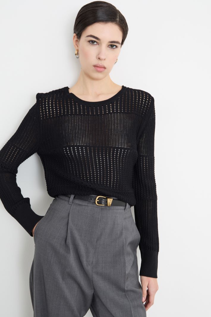 Slim belt with engraved buckle Intrend - 3