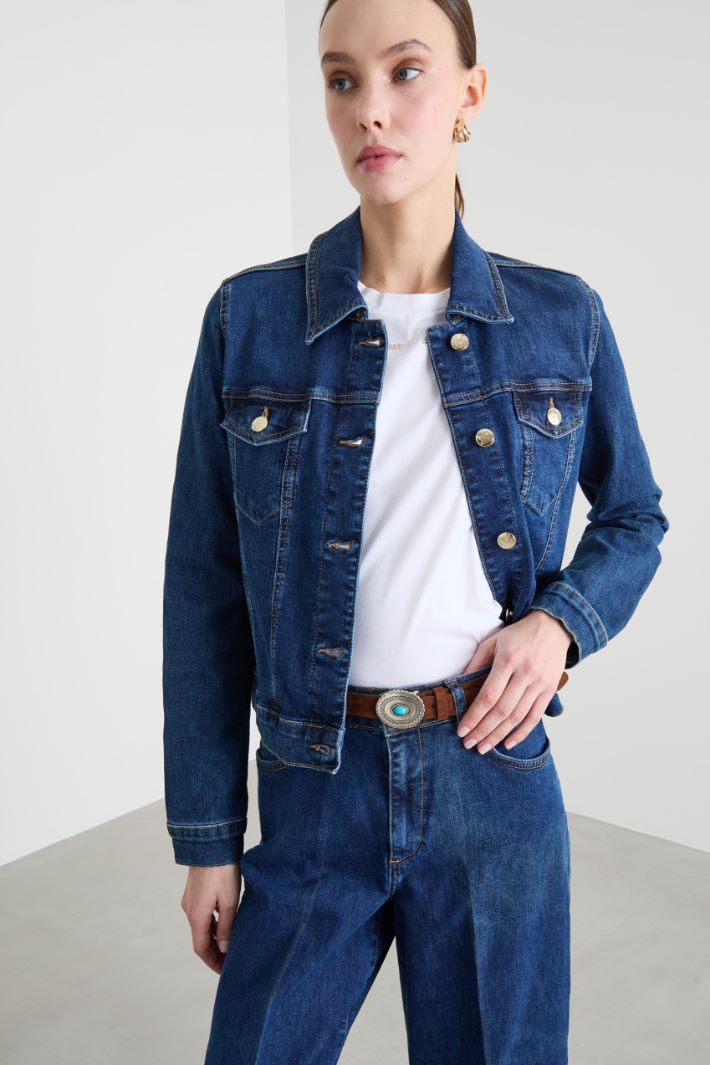 Suede belt with cabochon Intrend - 3