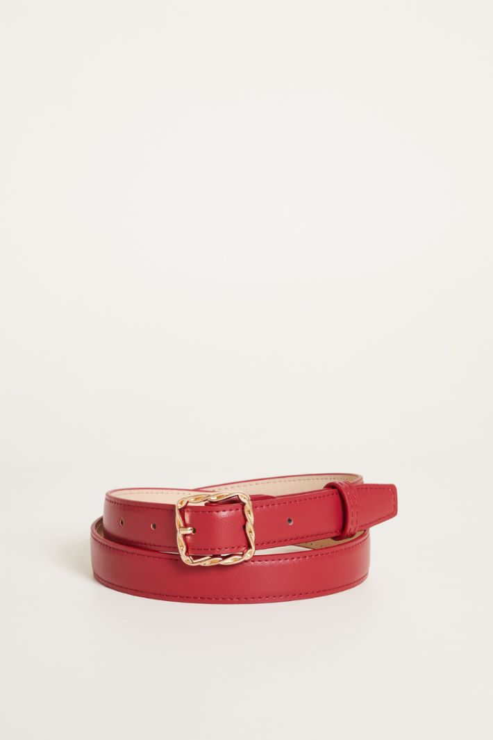 Woven-effect buckle belt Intrend