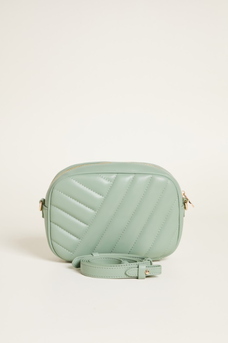 Bolso de hombro pequeño de tejido recubierto