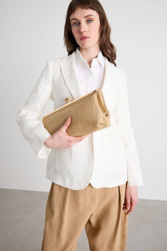 Clutch in rafia Intrend - 5