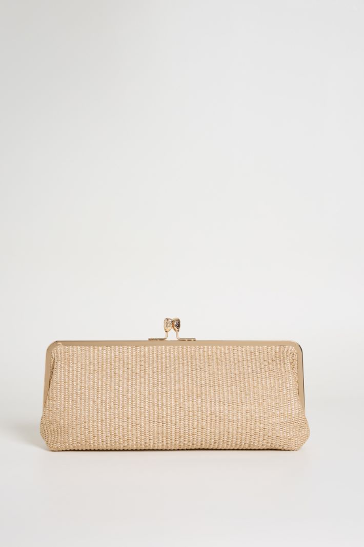 Clutch in rafia Intrend