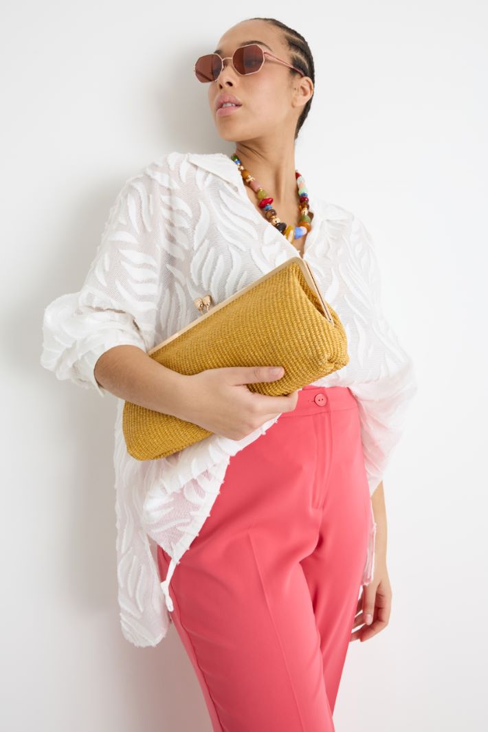 Clutch in rafia Intrend - 5