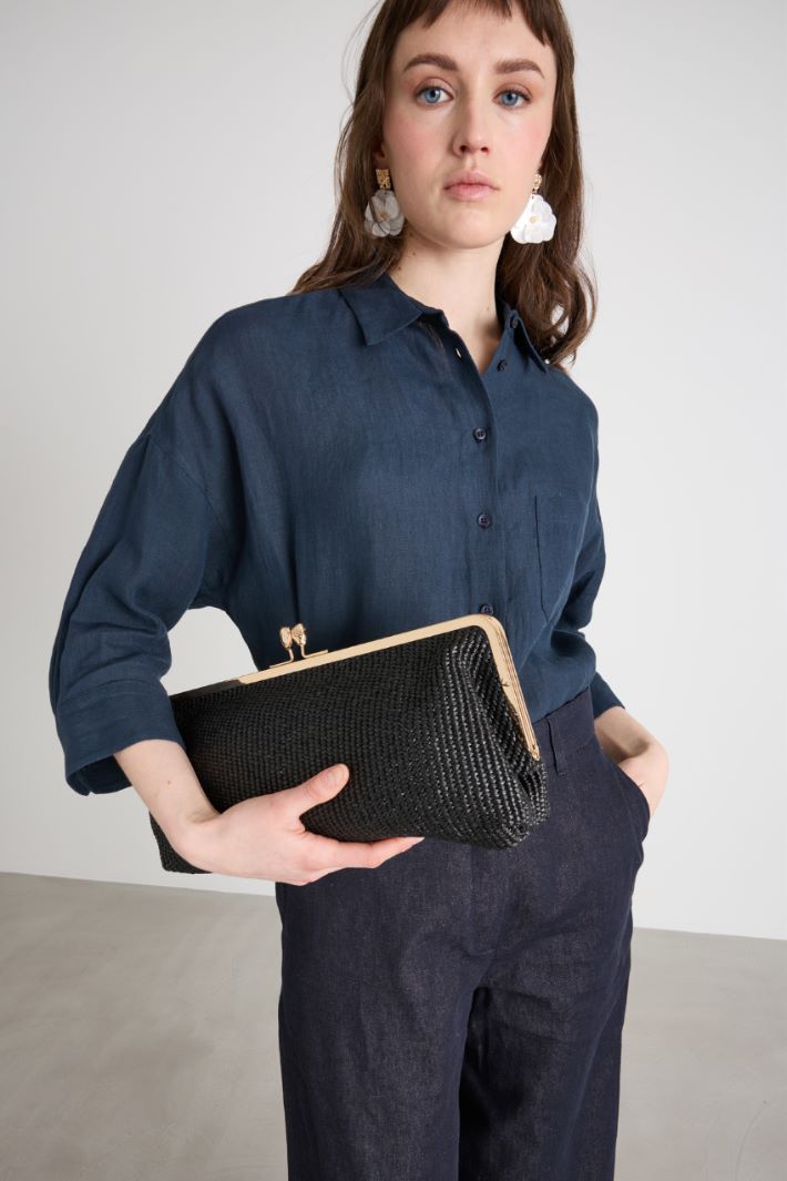 Clutch in rafia Intrend - 5