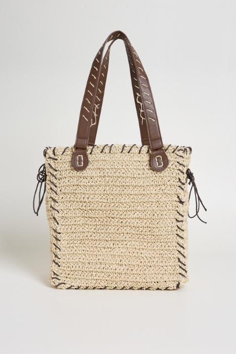 Borsa intrecciata con coulisse