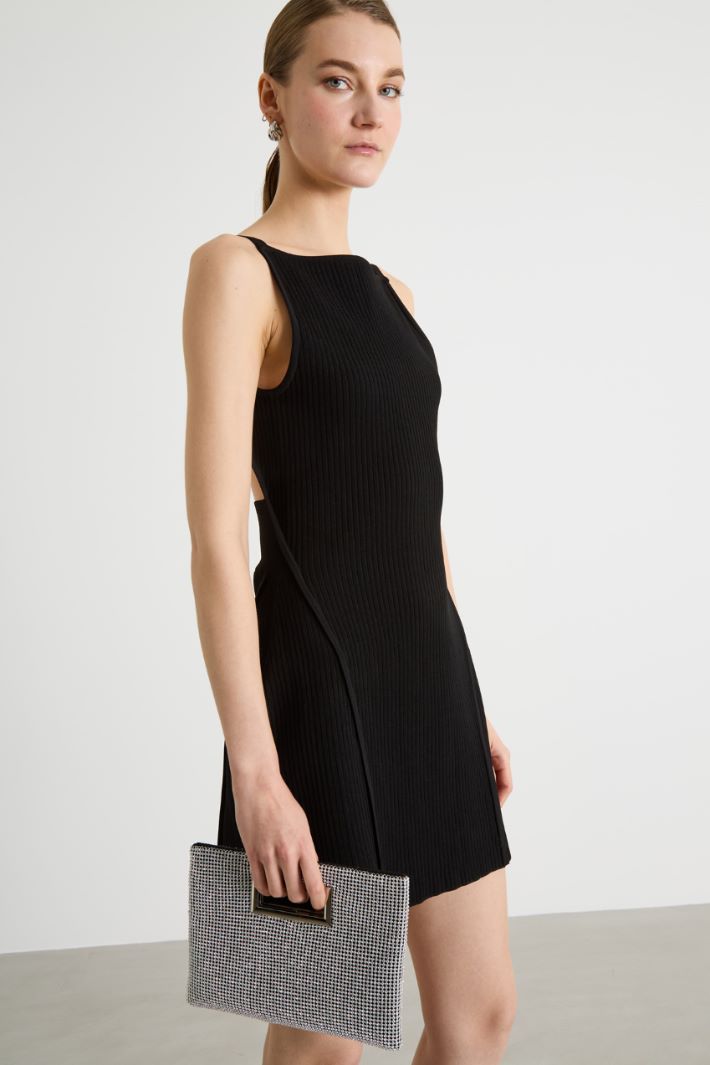 Rhinestone envelope clutch Intrend - 5