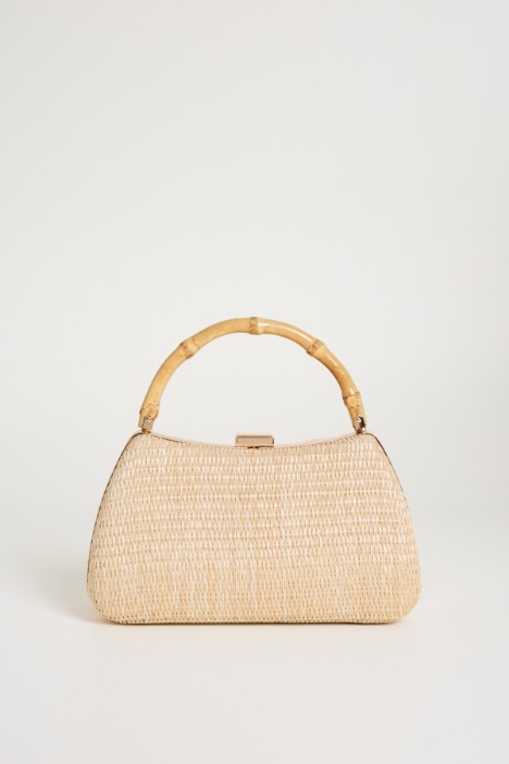 Clutch con asa de bambú Intrend