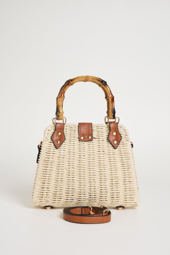 Bamboo-Handle Trapeze Bag Intrend - 3