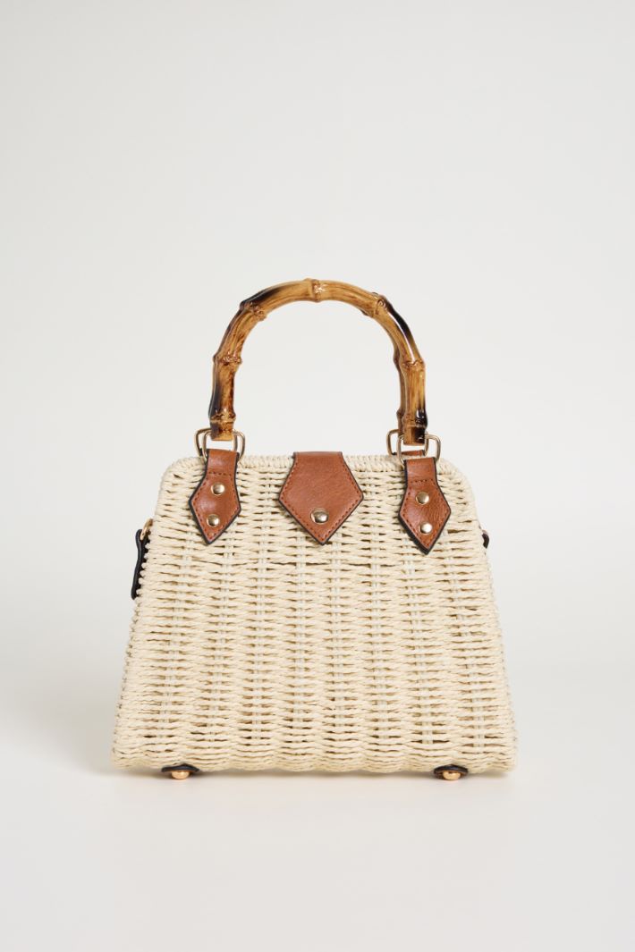 Bamboo-Handle Trapeze Bag Intrend