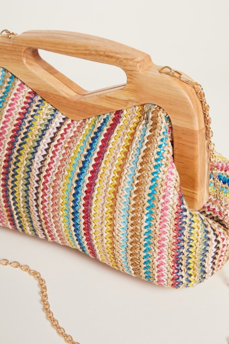 Pochette con manico in legno