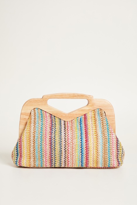 Wooden-handle clutch Intrend