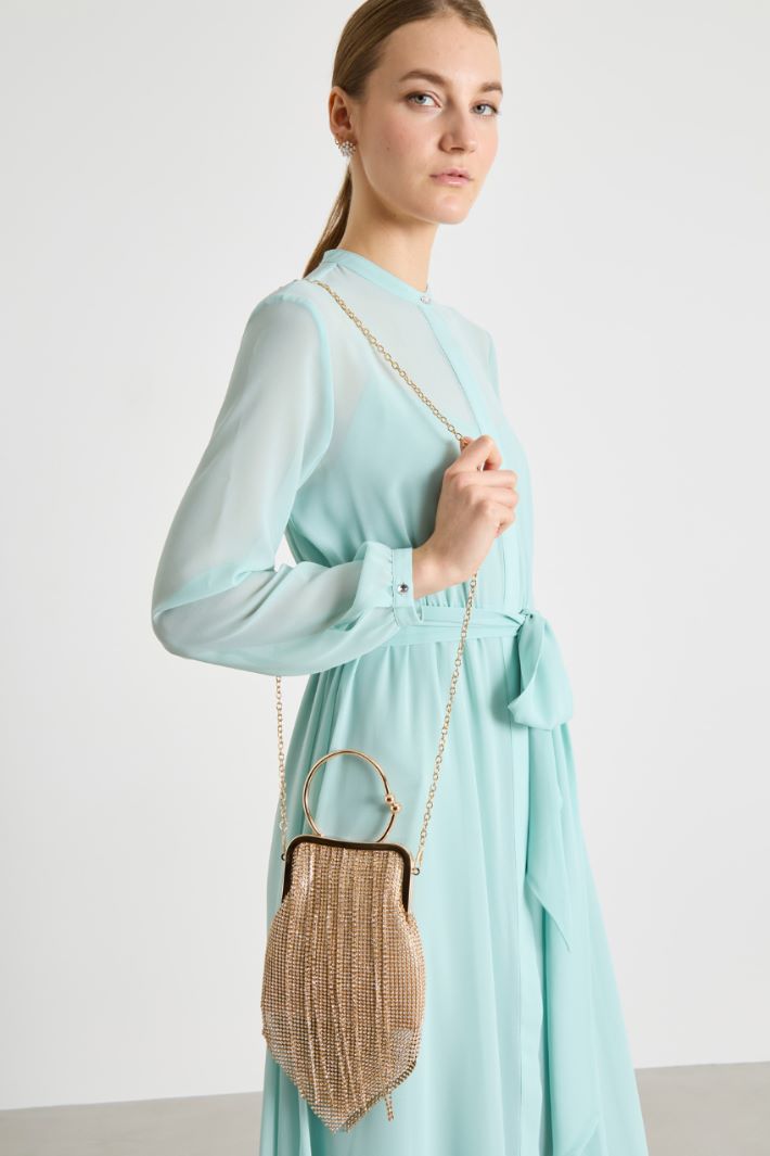 Pochette con frange e strass Intrend - 5