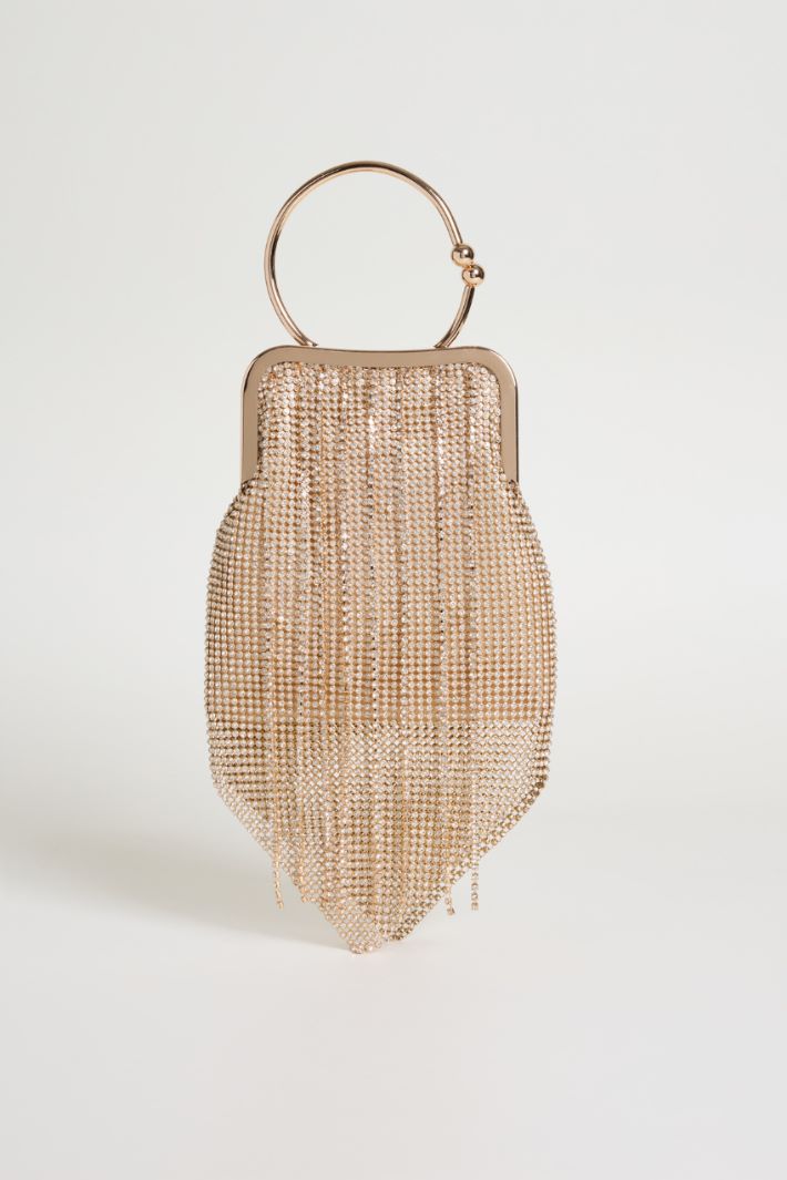Pochette con frange e strass Intrend