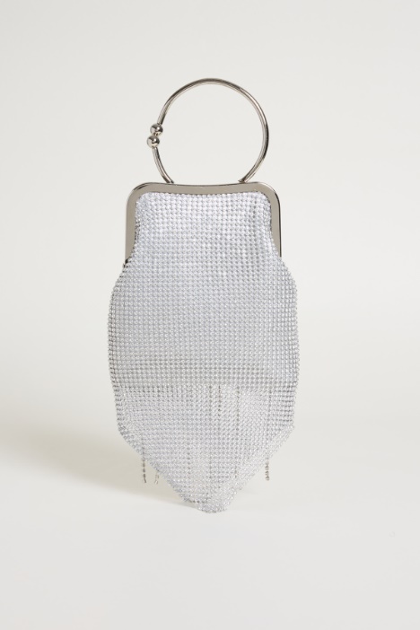 Pochette con frange e strass