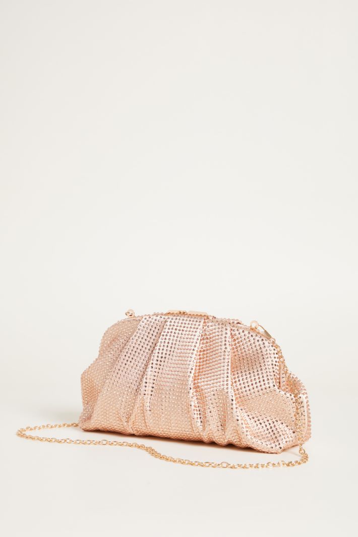 Rhinestone-embellished satin clutch Intrend - 2