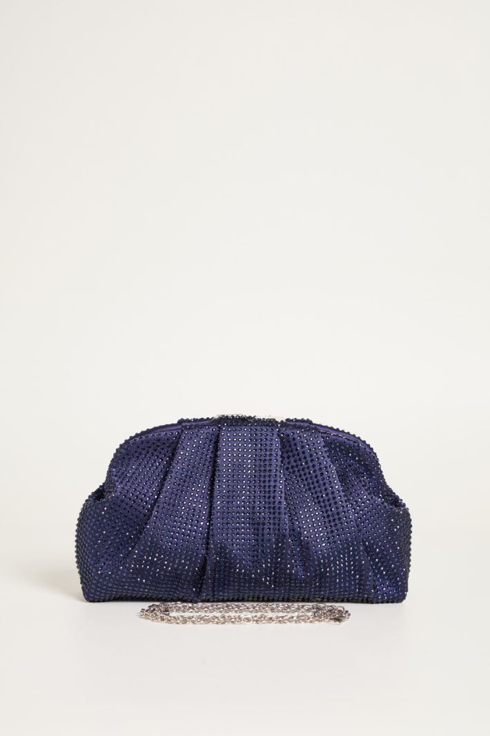 Rhinestone-embellished satin clutch Intrend - 3