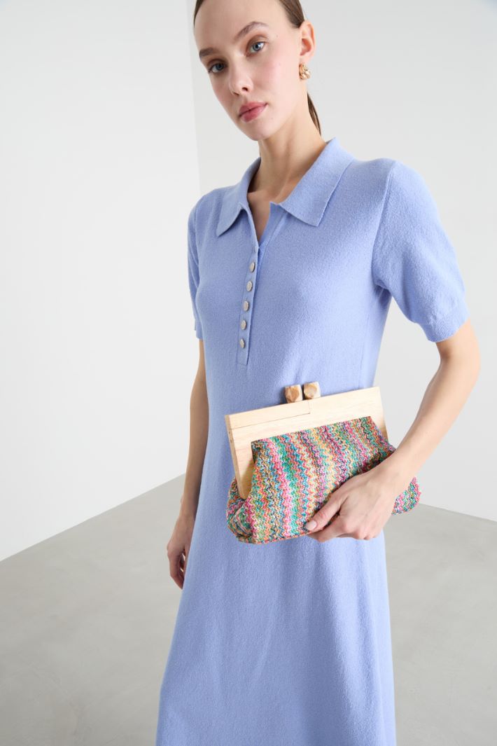 Pochette con manico in legno Intrend - 5