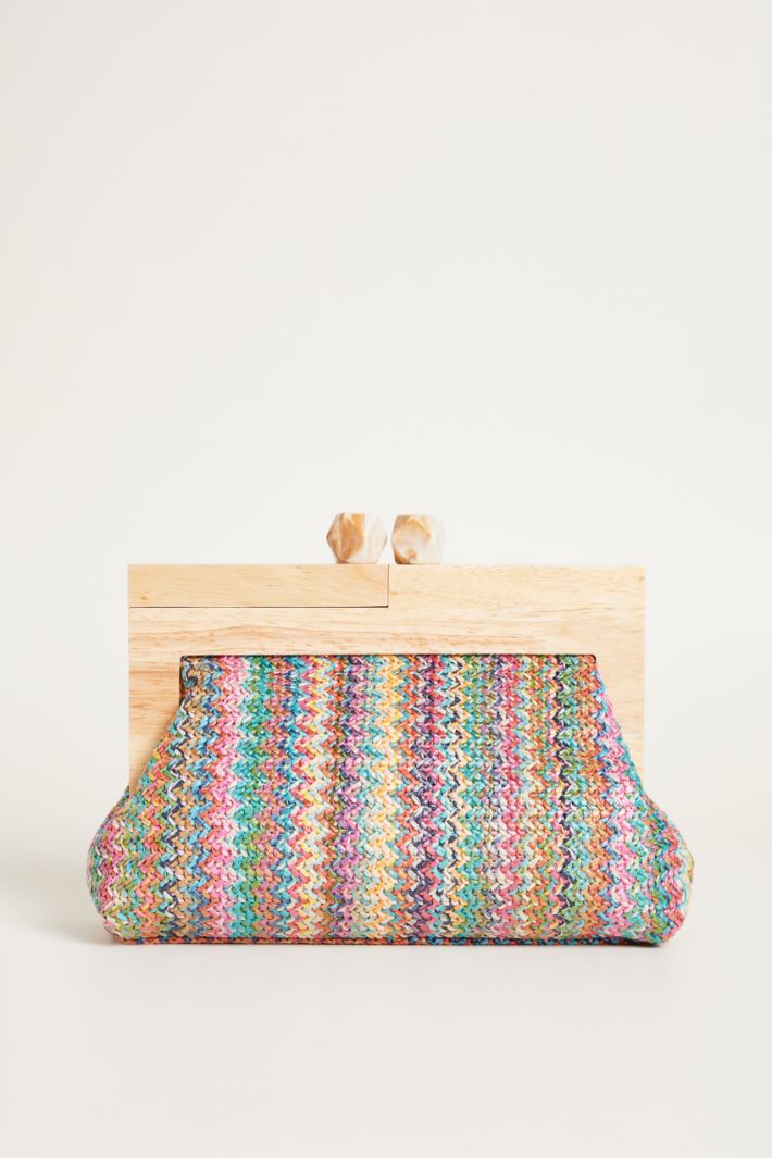 Pochette con manico in legno Intrend