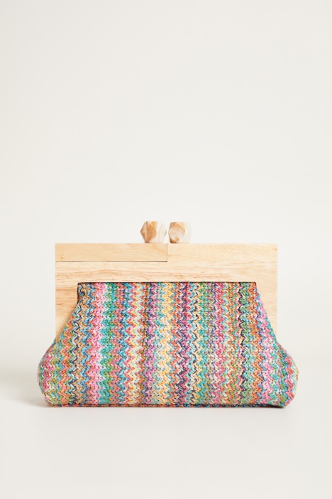 Pochette con manico in legno Intrend