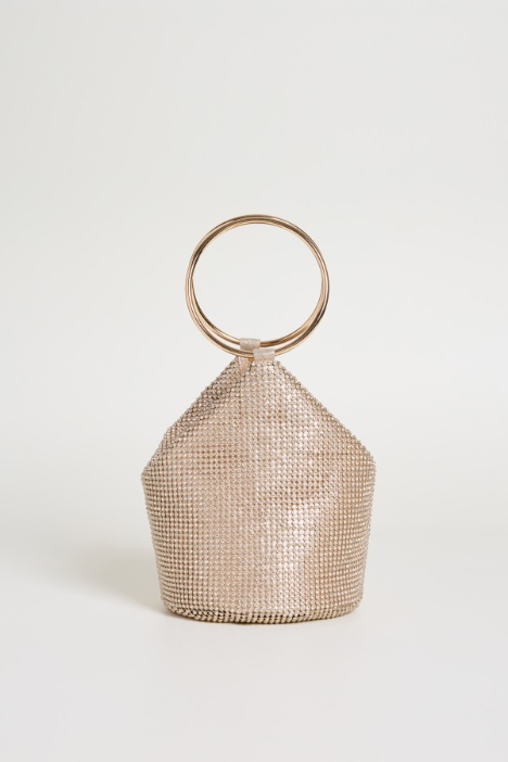 Pochette con strass e maxi anelli Intrend