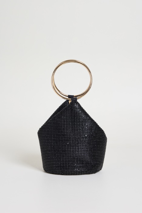 Pochette con strass e maxi anelli Intrend