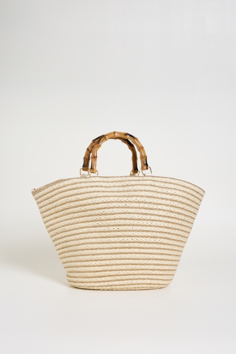 Borsa con manico in bamboo Intrend