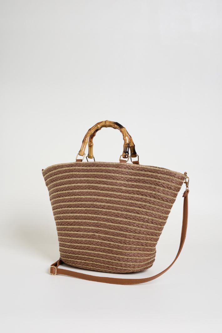 Borsa con manico in bamboo Intrend - 2
