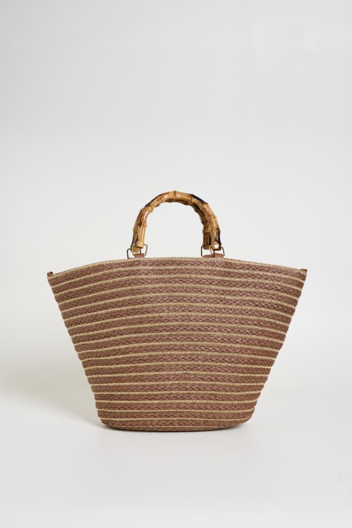 Borsa con manico in bamboo Intrend
