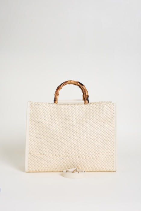 Borsa con manico in bamboo