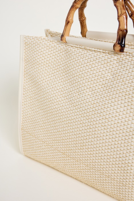 Borsa con manico in bamboo