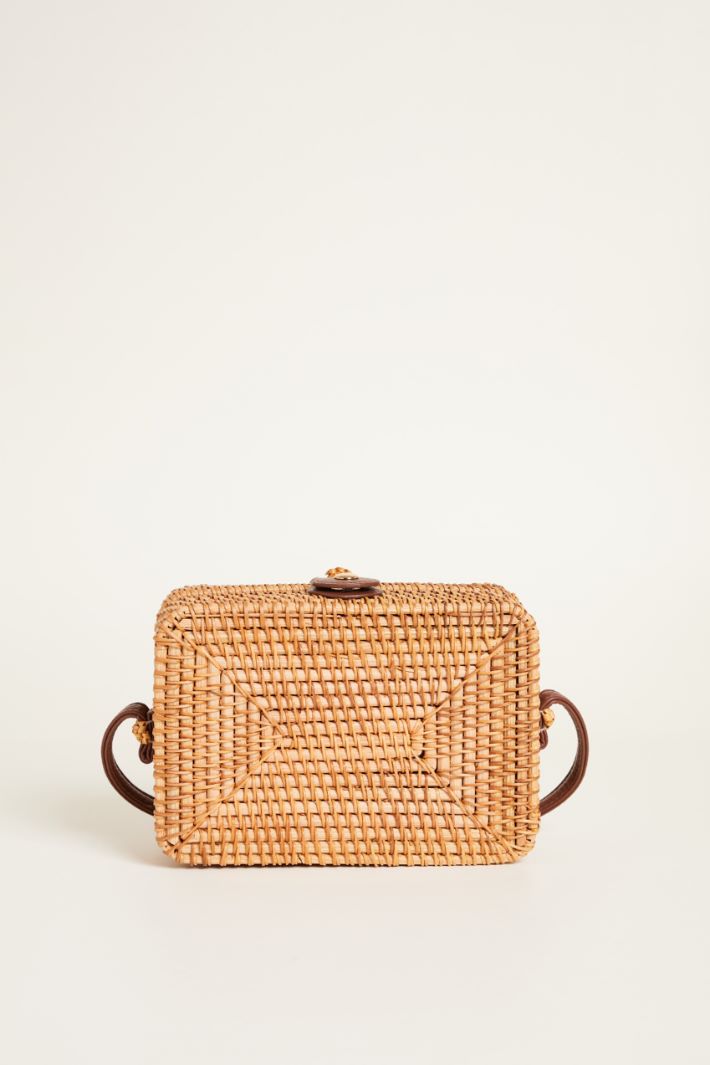 Rectangular rattan bag Intrend - 3