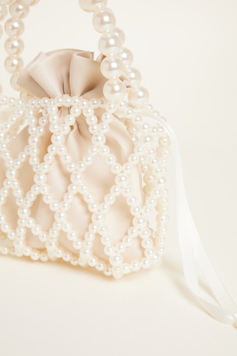 Mini bucket bag di perle