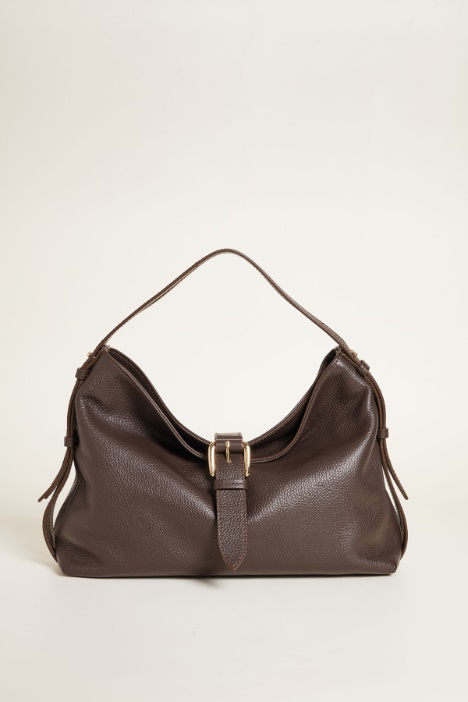 Tumbled leather shoulder bag Intrend
