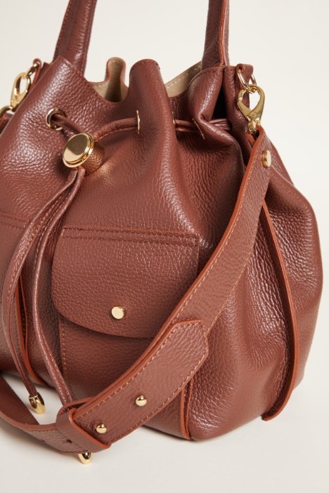 Borsa in pelle bottalata