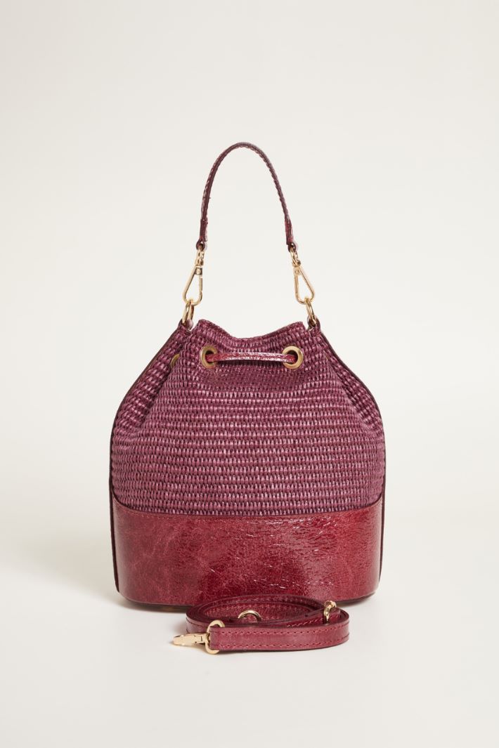 Borsa a secchiello in paglia Intrend - 3